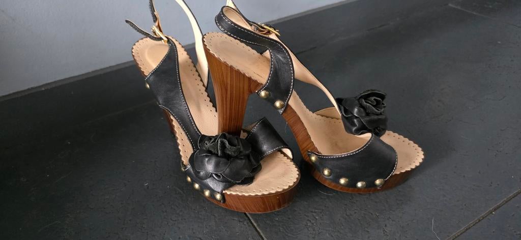 Sandalen, Sandalen, Verzenden, Zwart, Zo goed als nieuw