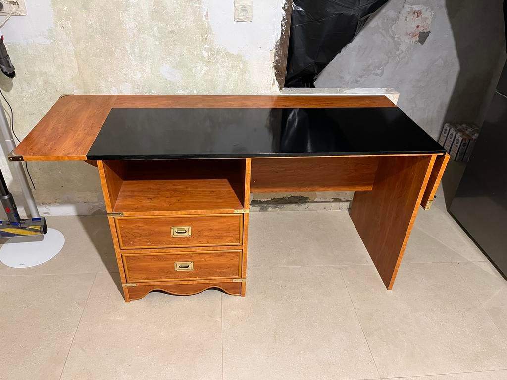 Bureau extensible avec 2 tiroirs-bon état, Enlèvement