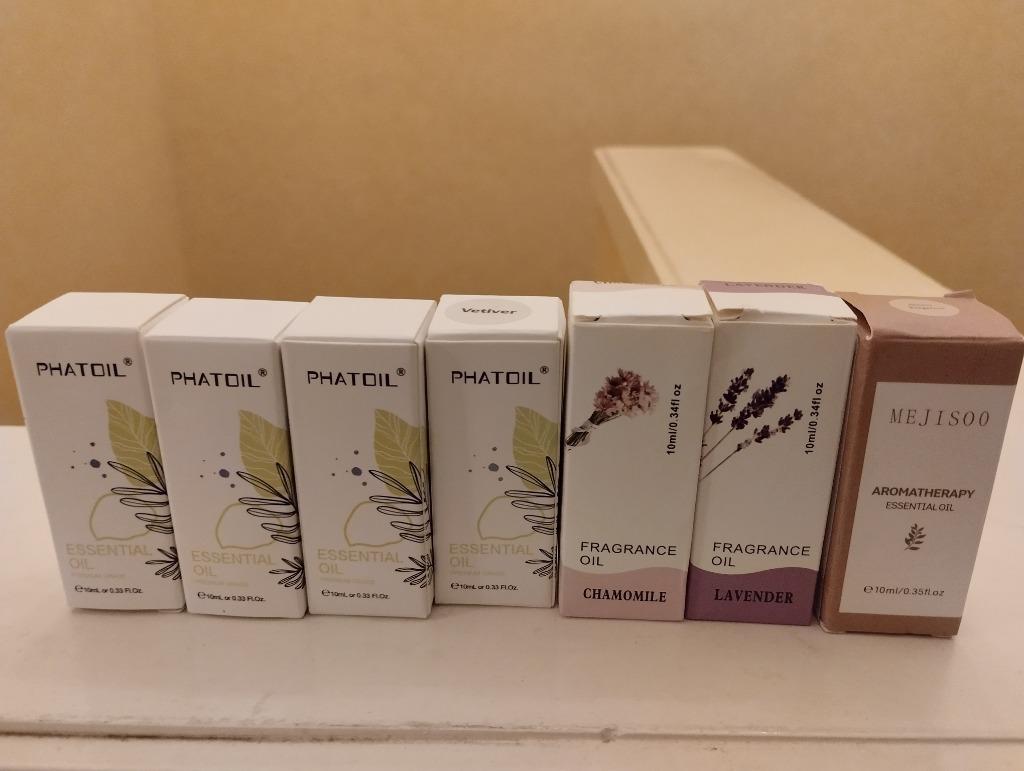 7 flesjes aromatische oliën, Ophalen of Verzenden, Zo goed als nieuw, Aroma