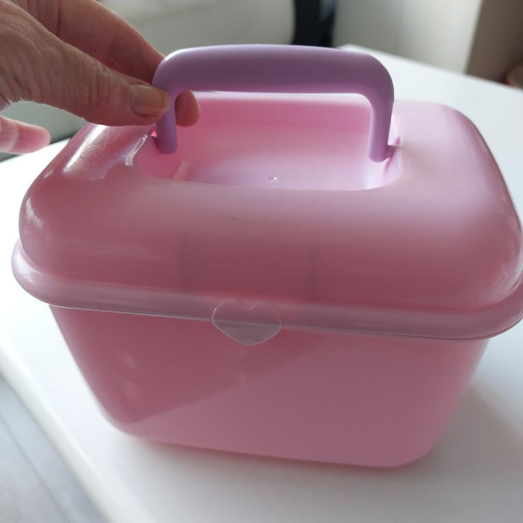 Petite valise (boîte de rangement) couleur vieux - rose, Enlèvement