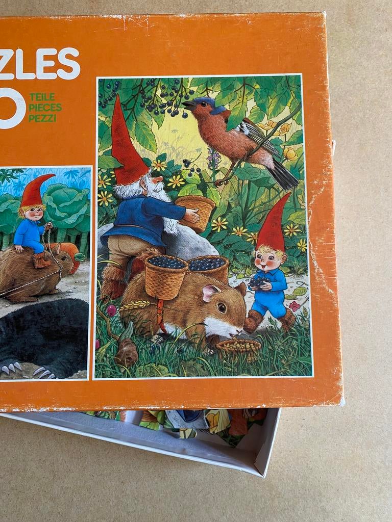 Puzzle nains (ne complétez que le puzzle de droite), Enlèvement ou Envoi, Plus de 50 pièces, Utilisé, 4 à 6 ans