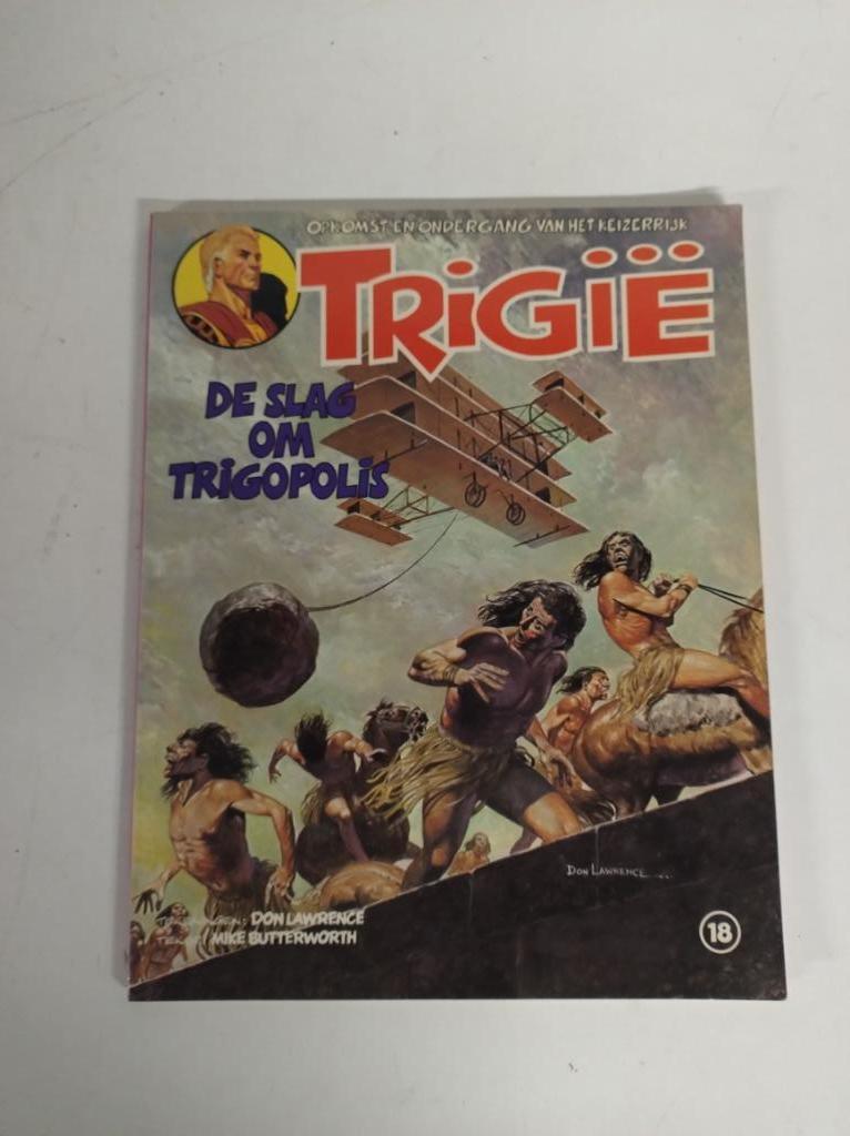 Trigië - de slag om Tropolis - Don Lawrence - 1981, Boeken, Stripverhalen, Ophalen of Verzenden, Zo goed als nieuw