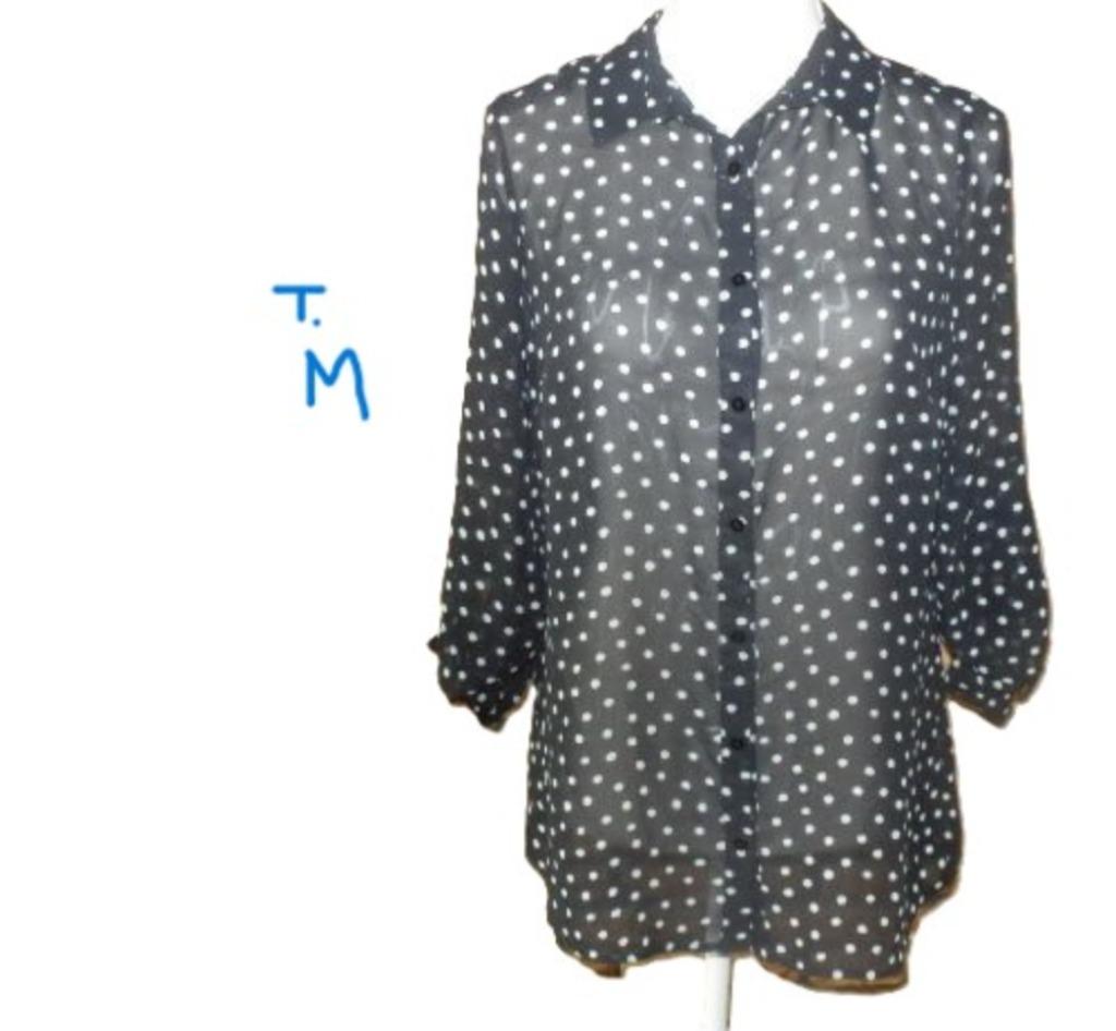 (26)- chemisier femme t.36 noir et blanc - atmosphere -, Taille 38/40 (M), Enlèvement ou Envoi, Comme neuf, Atmosphère
