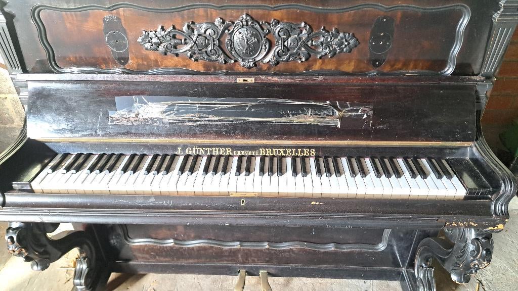 Antieke piano, Enlèvement, Utilisé, Noir, Piano