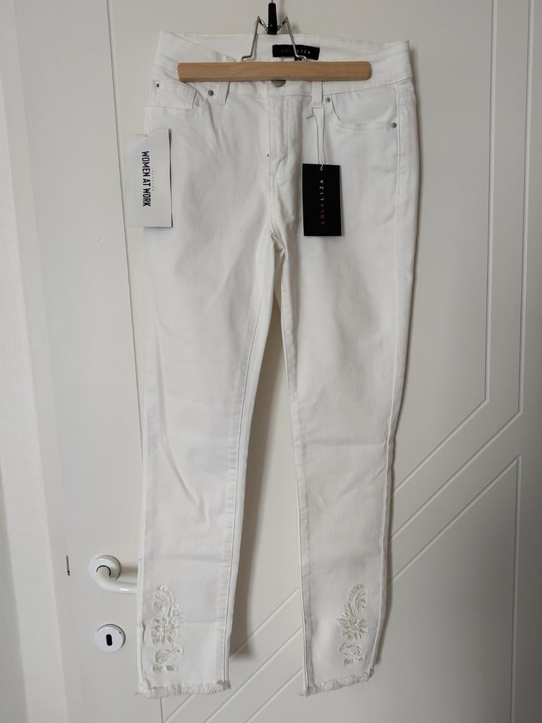 Pantalon, blanc, Mango, taille 36, neuf, Enlèvement ou Envoi, Neuf, Taille 36 (S), Blanc