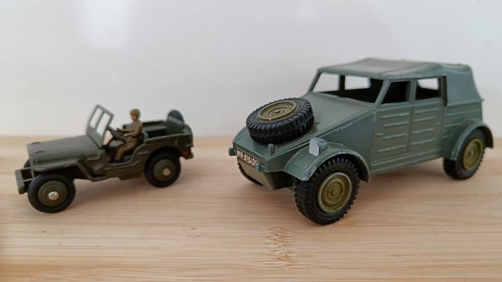Dinky toys legervoertuigen Volkswagen/Jeep, Antiek en Kunst, Antiek | Speelgoed, Ophalen of Verzenden