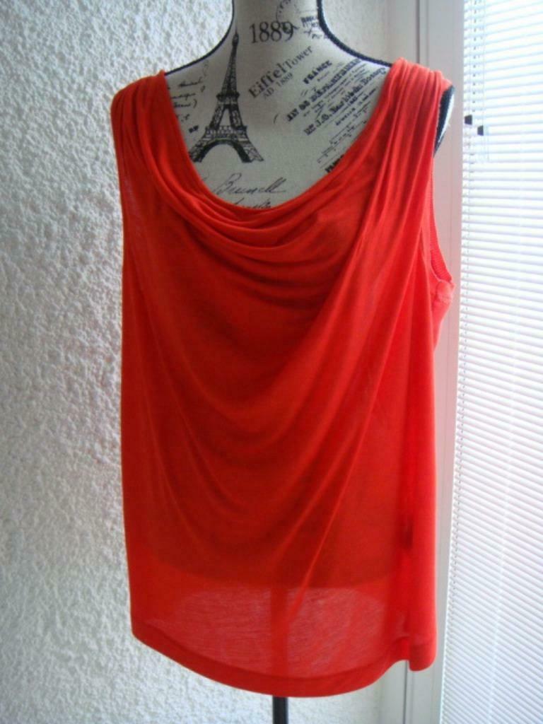 Top rouge fluide. Marque: "Malene Birger". Taille S, Kleding | Dames, Topjes, Gedragen, Maat 36 (S), Rood, Zonder mouw, Ophalen of Verzenden