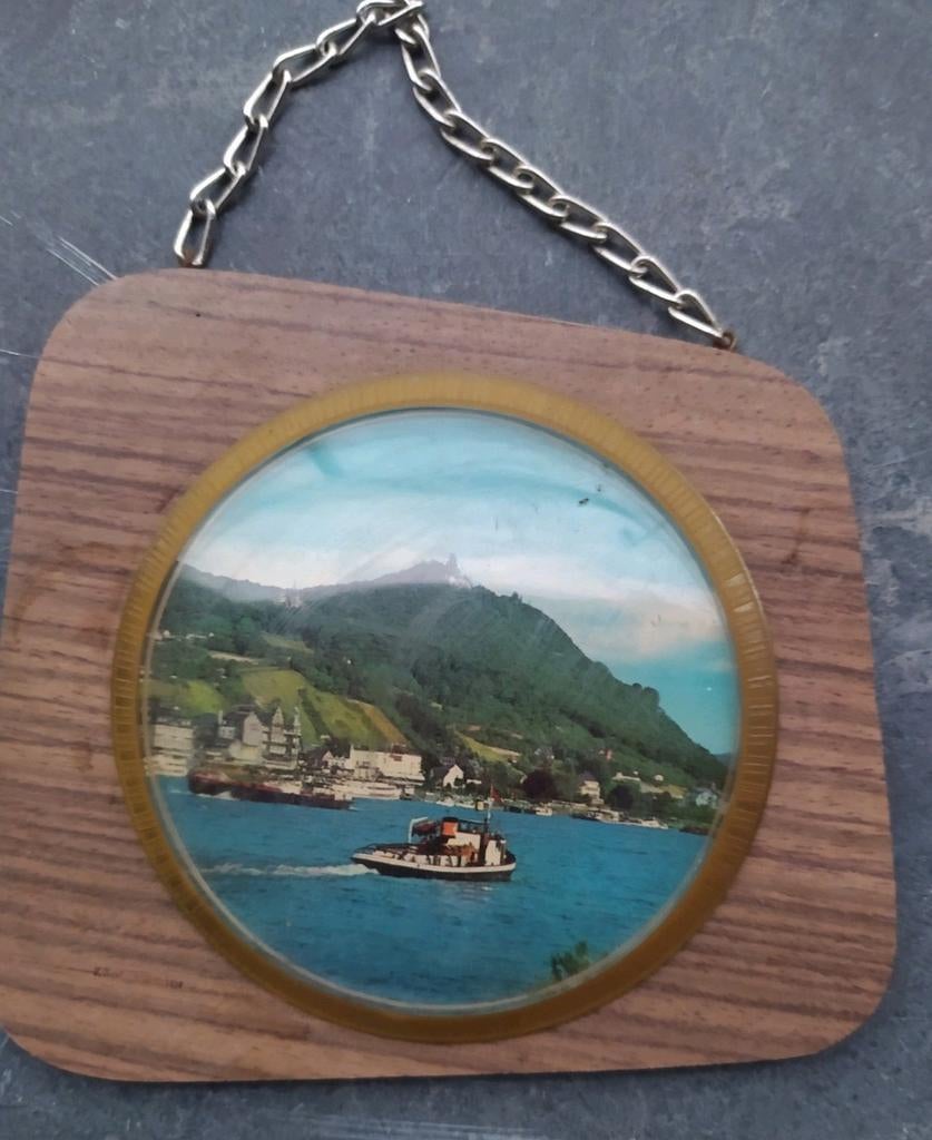Cadre vintage avec vue sur la mer, Enlèvement ou Envoi, Comme neuf