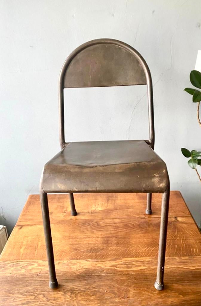 Chaises metal type industriel( serie de 4), Maison & Meubles, Enlèvement, Utilisé, Quatre, Noir