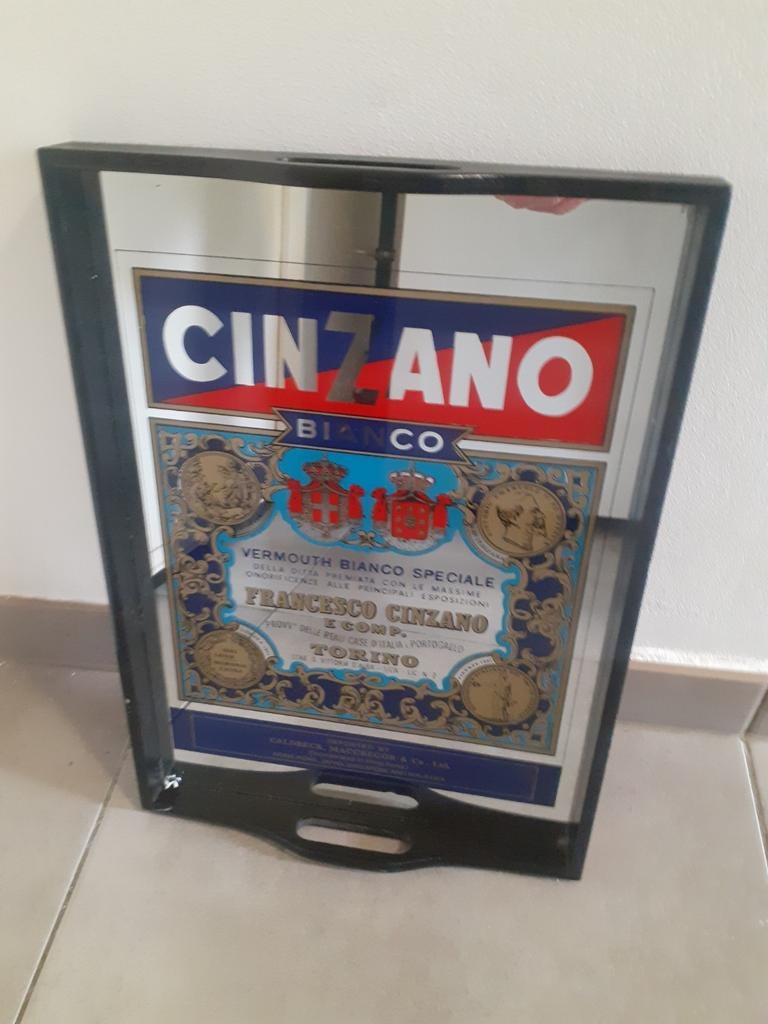 Reklame dienblad Cinzano., Ophalen, Zo goed als nieuw, Reclamebord