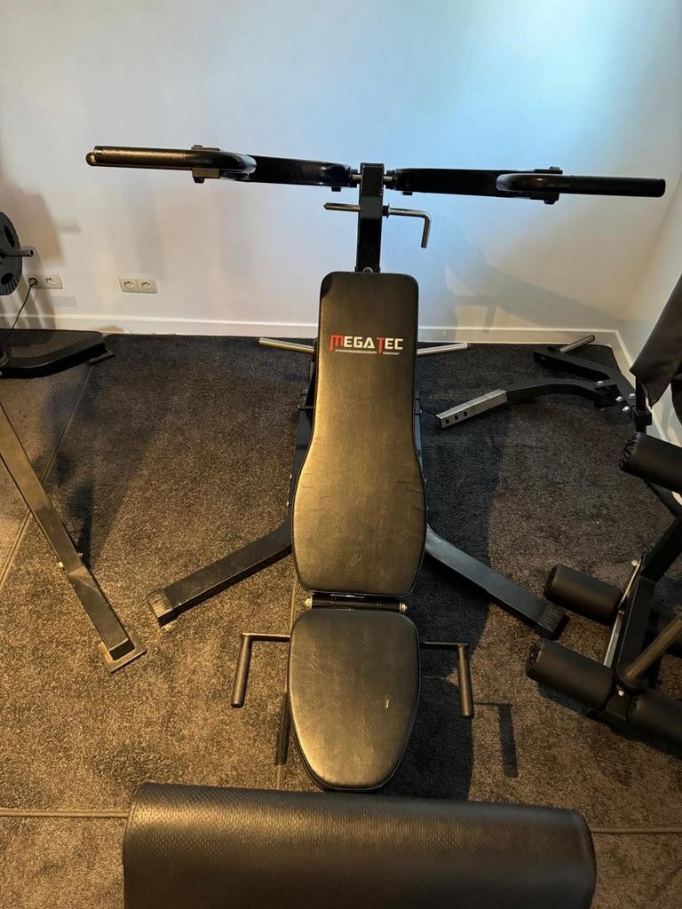 Mega-Tec lever arm multi press, Sport en Fitness, Fitnessapparatuur, Ophalen, Zo goed als nieuw, Metaal, Krachtstation