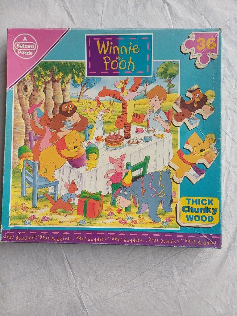 Winnie the Pooh houten puzzel, Ophalen, Gebruikt, 10 tot 50 stukjes, Van hout