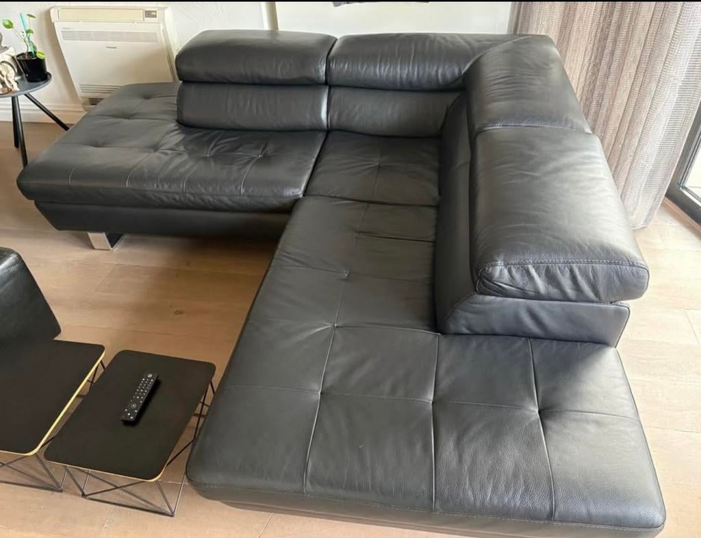 Te koop leren hoekzetel, Ophalen, Zo goed als nieuw