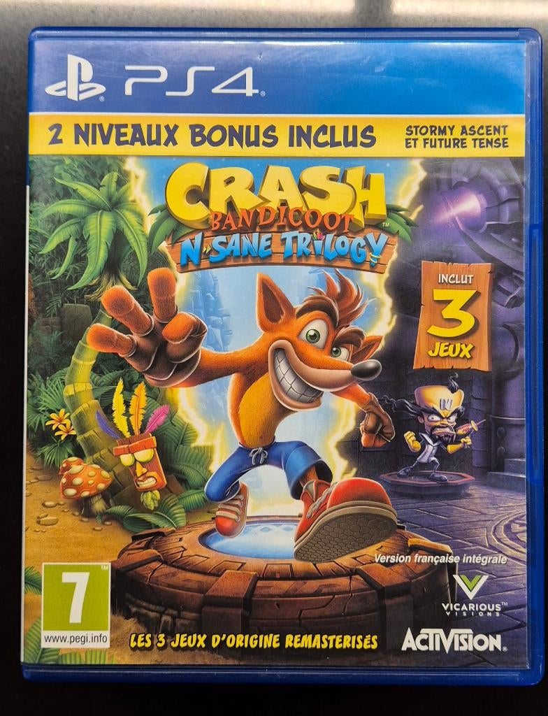Crash Bandicoot trilogy ps4, Consoles de jeu & Jeux vidéo, Enlèvement ou Envoi, 1 joueur, À partir de 7 ans, Autres genres
