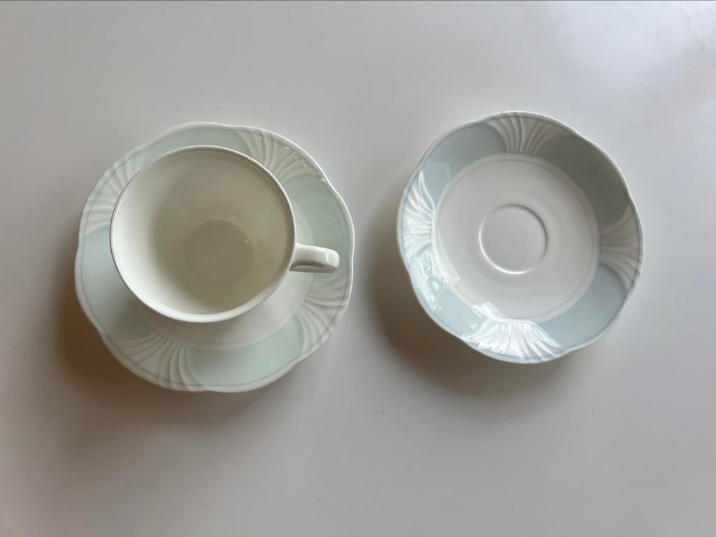 Tasse à café + 2 soucoupes « Villeroy & Boch, Delta », Collections, Comme neuf