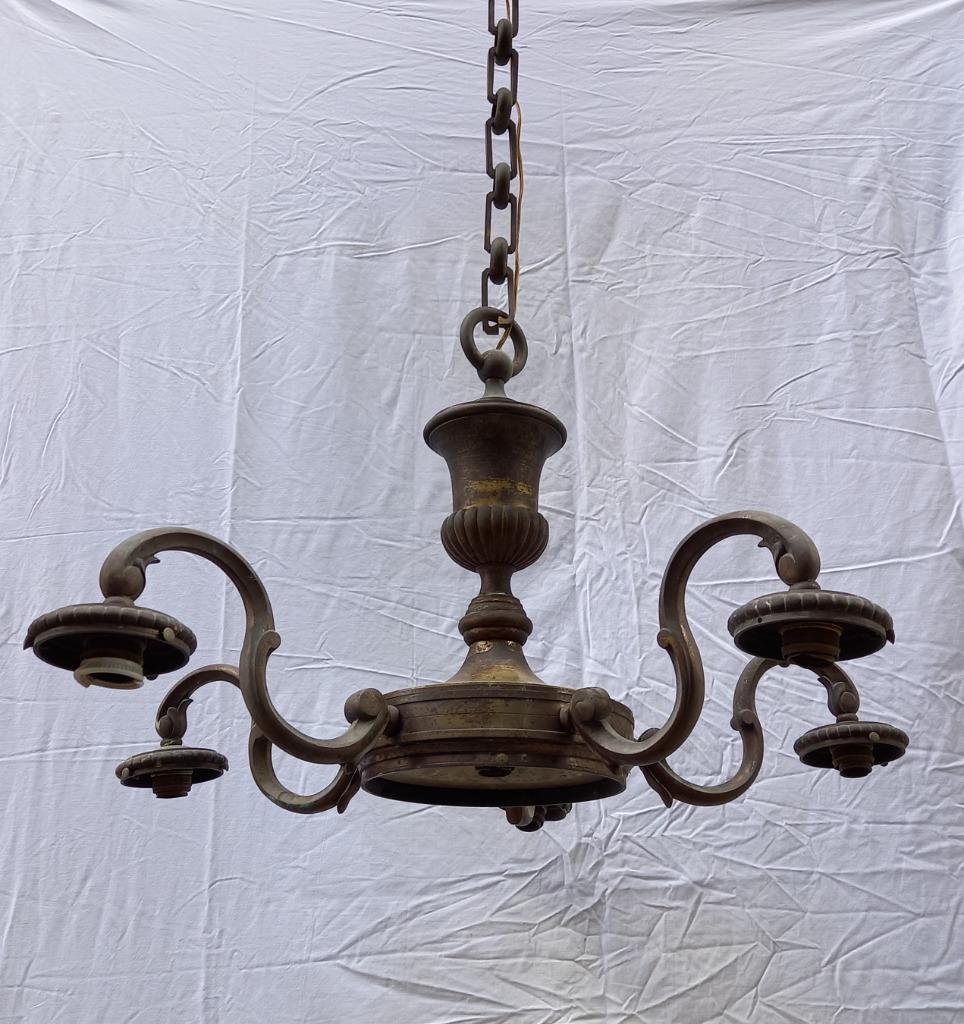 Lustre en bronze, Enlèvement ou Envoi, Utilisé, Métal