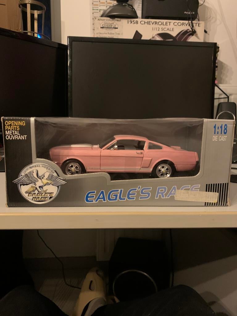 Eagles Race 1/18 Ford Mustang GT350 1966, Ophalen of Verzenden, Zo goed als nieuw, Auto
