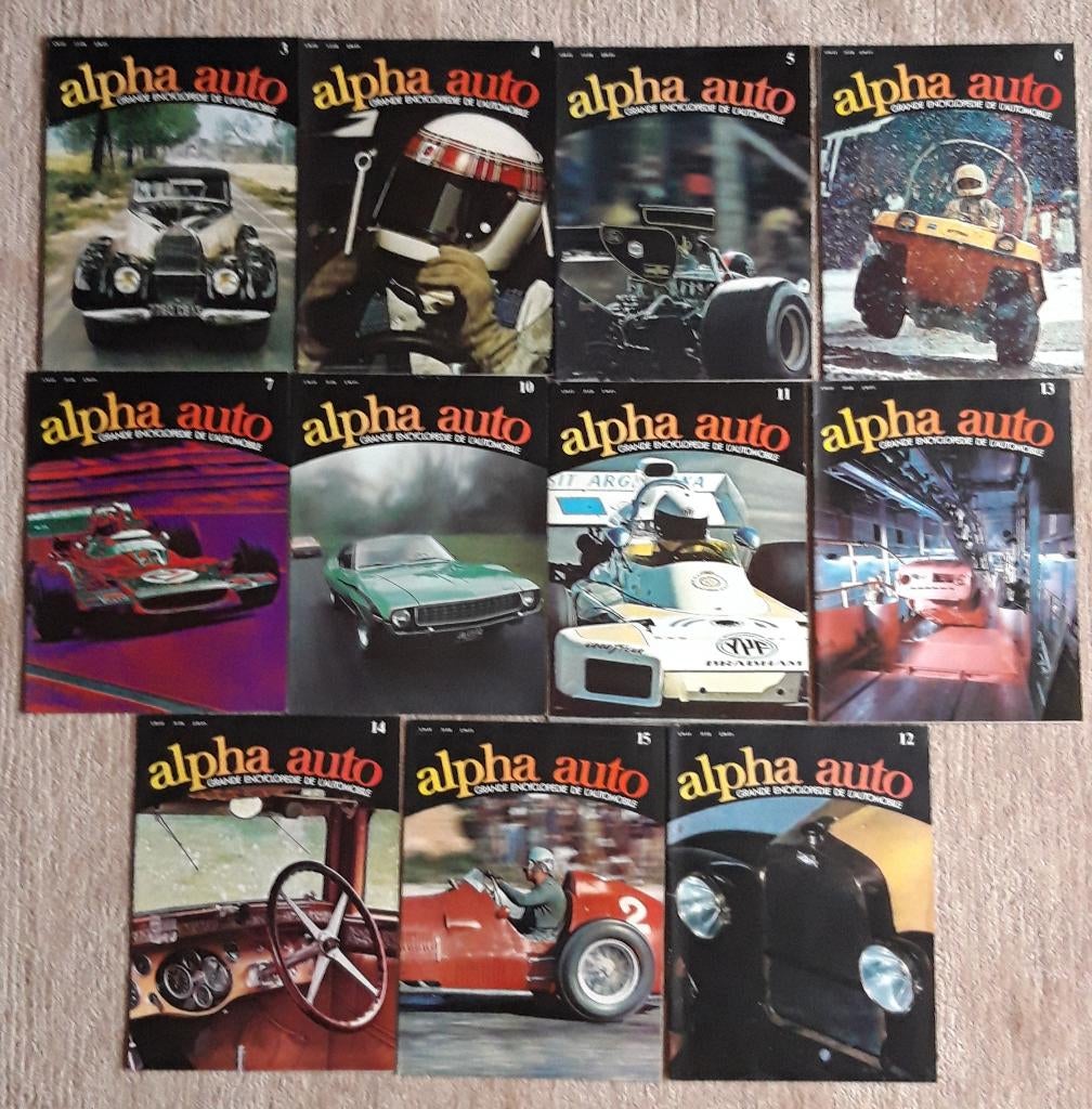 11 magazines Alpha Auto publiés en 1974, Enlèvement ou Envoi, 1960 à 1980, Journal ou Magazine