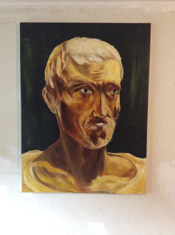 Schilderij op doek, Antiek en Kunst, Kunst | Schilderijen | Modern, Ophalen of Verzenden