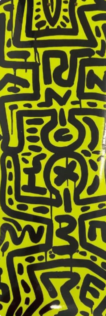 Keith HARING: nieuw skateboard in plastic folie., Antiek en Kunst