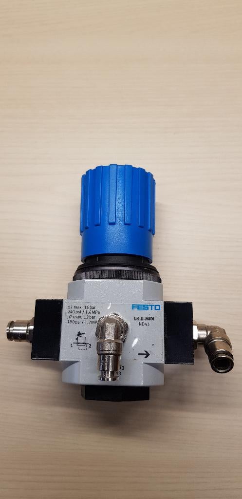 FESTO LR-D-MIDI drukregelventiel  0,5 Bar - 12 Bar, Doe-het-zelf en Bouw, Compressors, Ophalen of Verzenden, Zo goed als nieuw