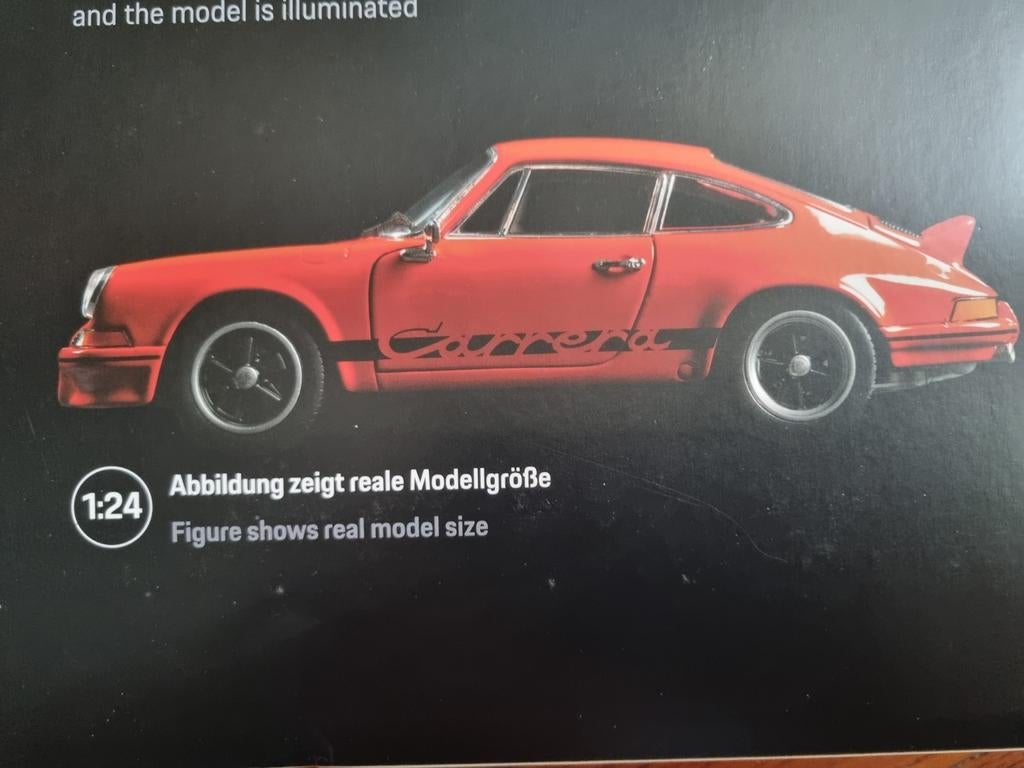 Porsche 911, 2.7, rs, 1:24, Orange, bec de canard., Enlèvement ou Envoi, Comme neuf, Voiture