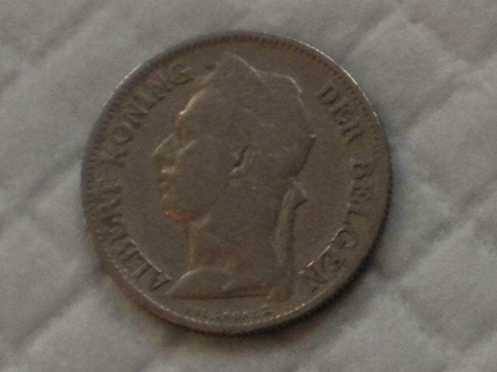Pièce Congo belge: 50 centimes 1924 en néerlandais (3), Ophalen of Verzenden, Metaal, Losse munt