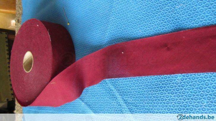 lint bordeaux fronslint volan gros grain vintage a298, Enlèvement ou Envoi, Neuf