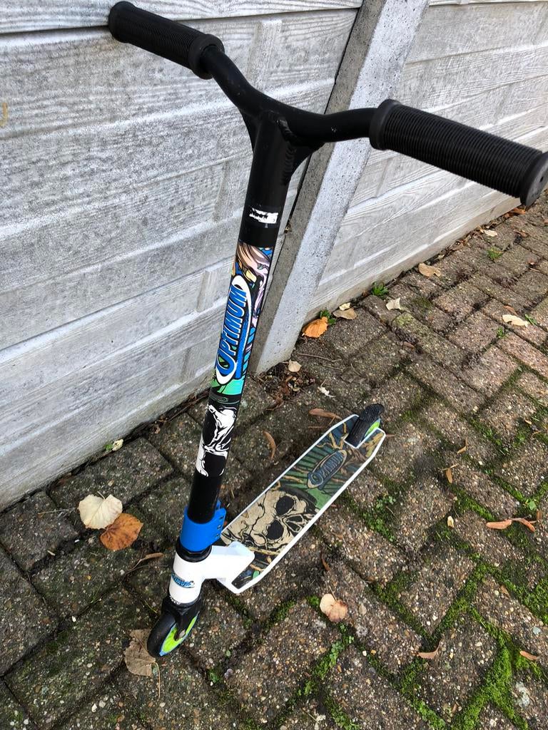 Optium kinderstep basic stunt blauw, Fietsen en Brommers, Ophalen of Verzenden, Gebruikt