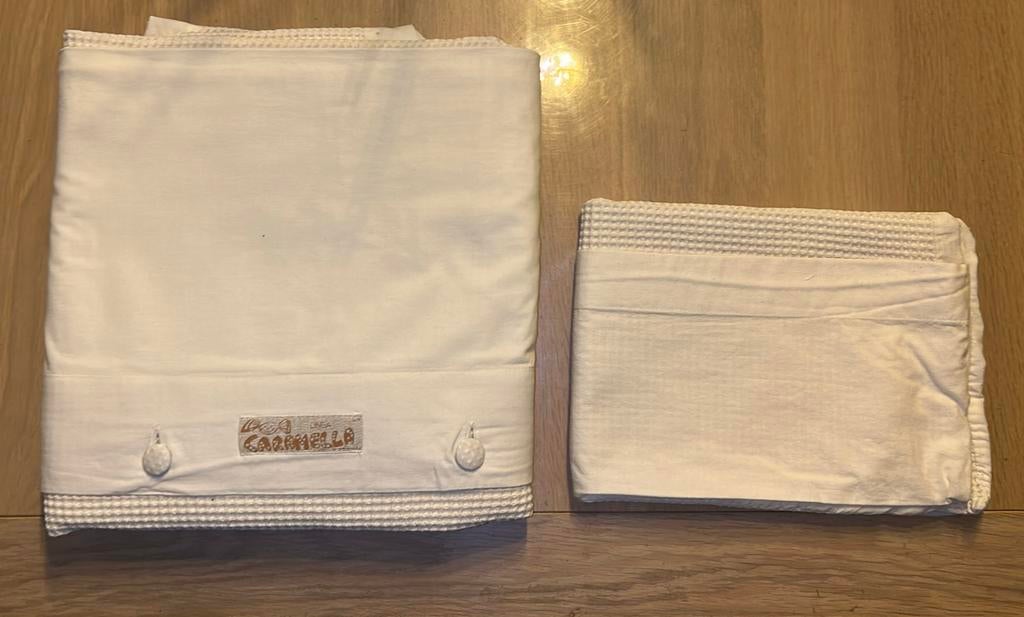 ️🛌 Dekbedovertrek met kussensloop 1 m op 130 cm, Kinderen en Baby's, Jongetje of Meisje, Wit, Dekbedovertrek, Ophalen of Verzenden