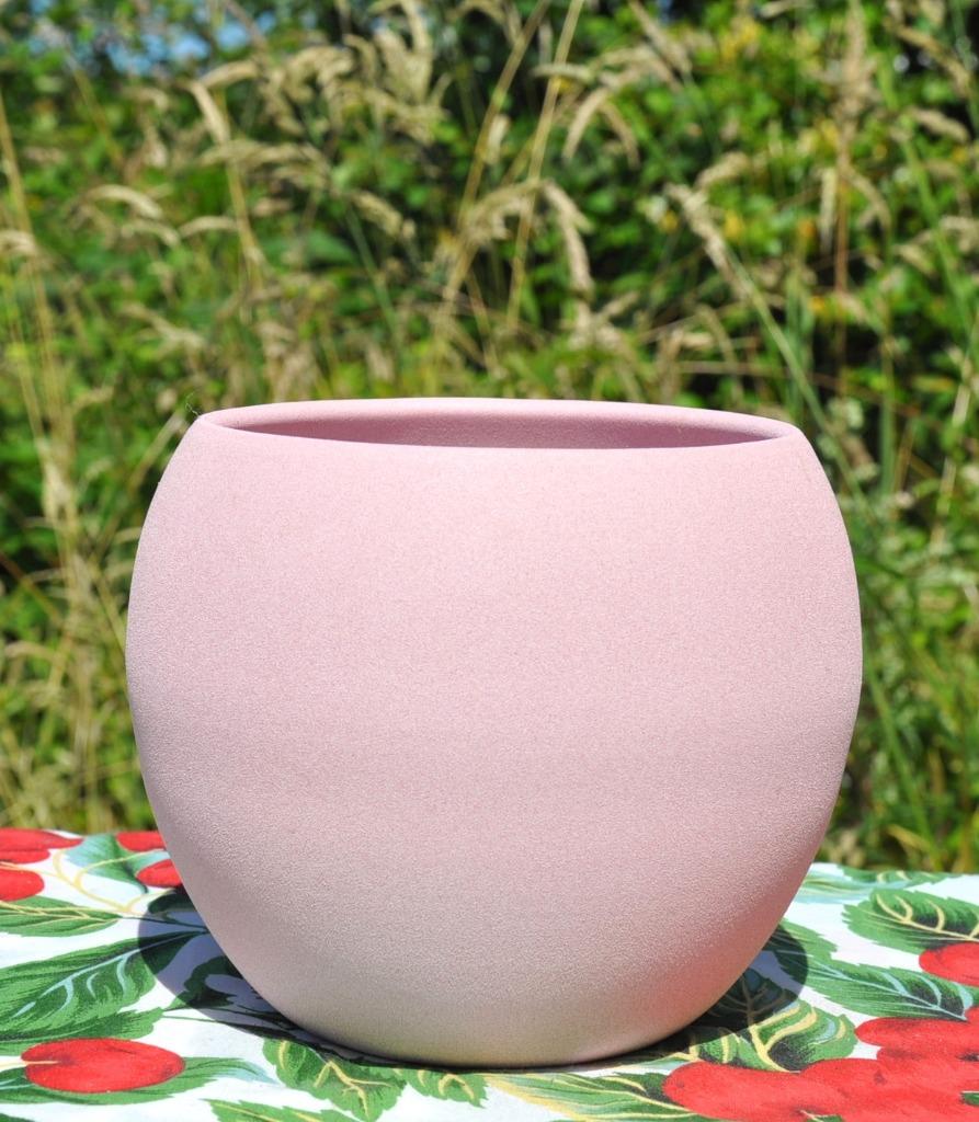 cache pot en faience rose mate, Enlèvement ou Envoi, Comme neuf, Autres matériaux, Intérieur