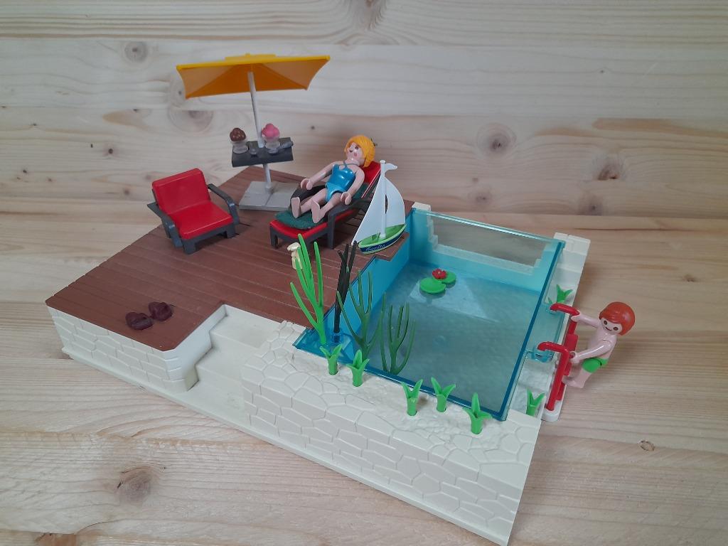 Playmobil set 5575 Zwembad met terras, Kinderen en Baby's, Speelgoed | Playmobil, Ophalen, Zo goed als nieuw