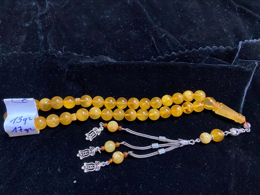 Tesbih tespih baltic amber damla kehribar, Ophalen of Verzenden