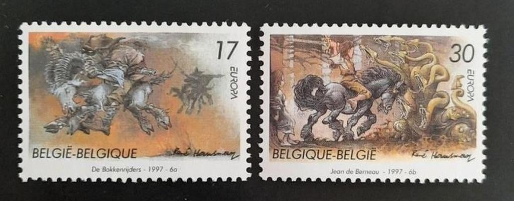 Belgique : COB 2693/94 ** Europe 1997., Sans timbre, Neuf, Enlèvement ou Envoi, Timbre-poste