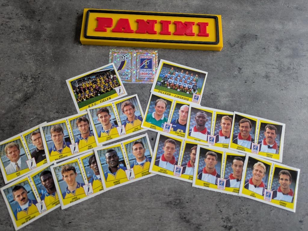 PANINI STICKERS 15X FOOTBALL 97 TIELEN / TILLEUR LUIK, Ophalen of Verzenden, Nieuw