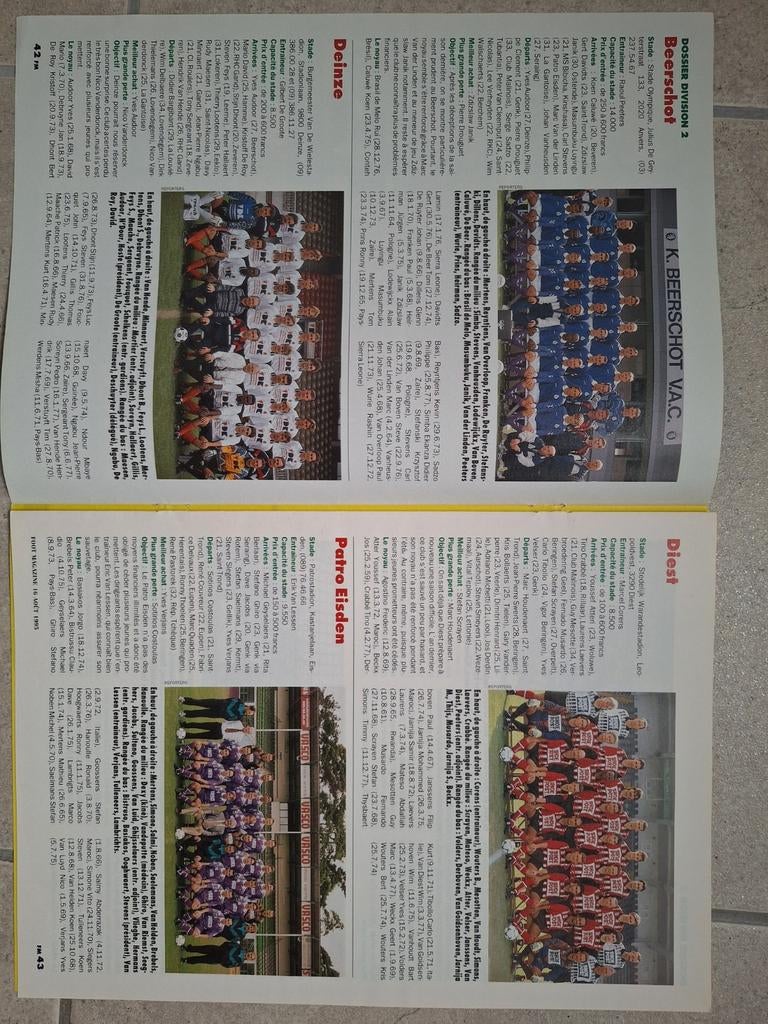 Magasine D2, 95-96, toutes les equipes, Enlèvement, Comme neuf