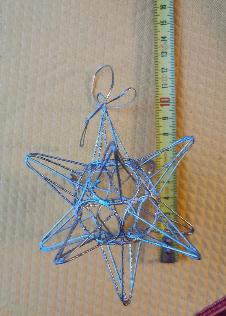 Metalen ster, kerstbal voor in de kerstboom., Ophalen of Verzenden, Zo goed als nieuw