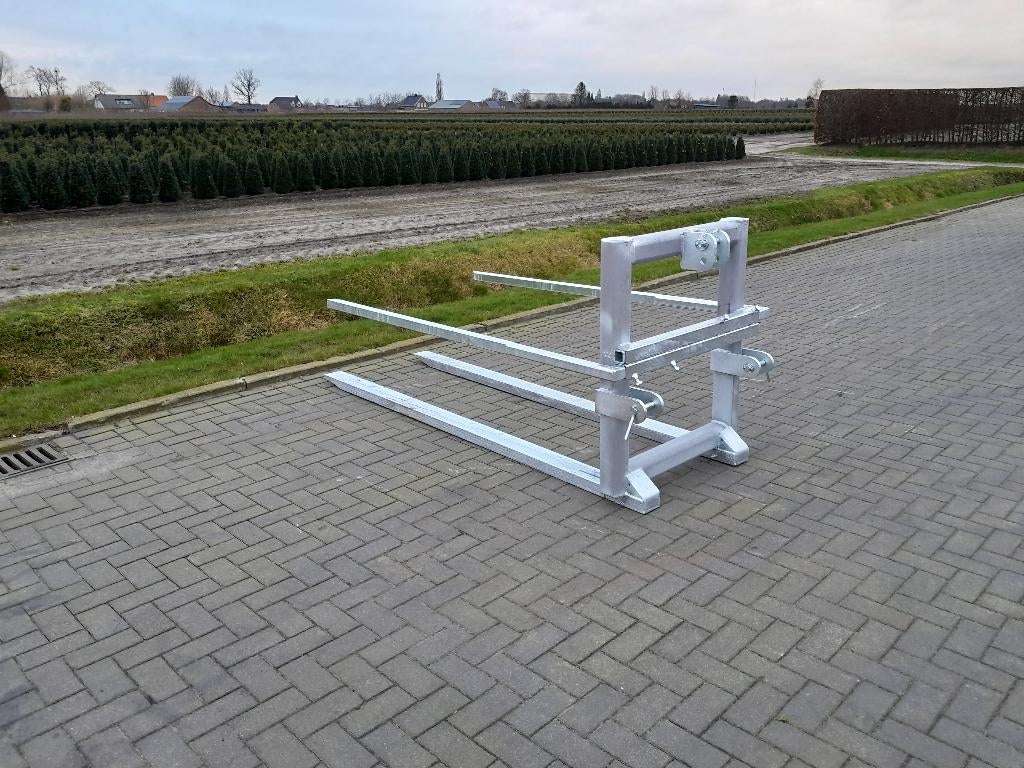 Verzinkte Dubbele Palletdrager voor Tractor, Ophalen, Nieuw