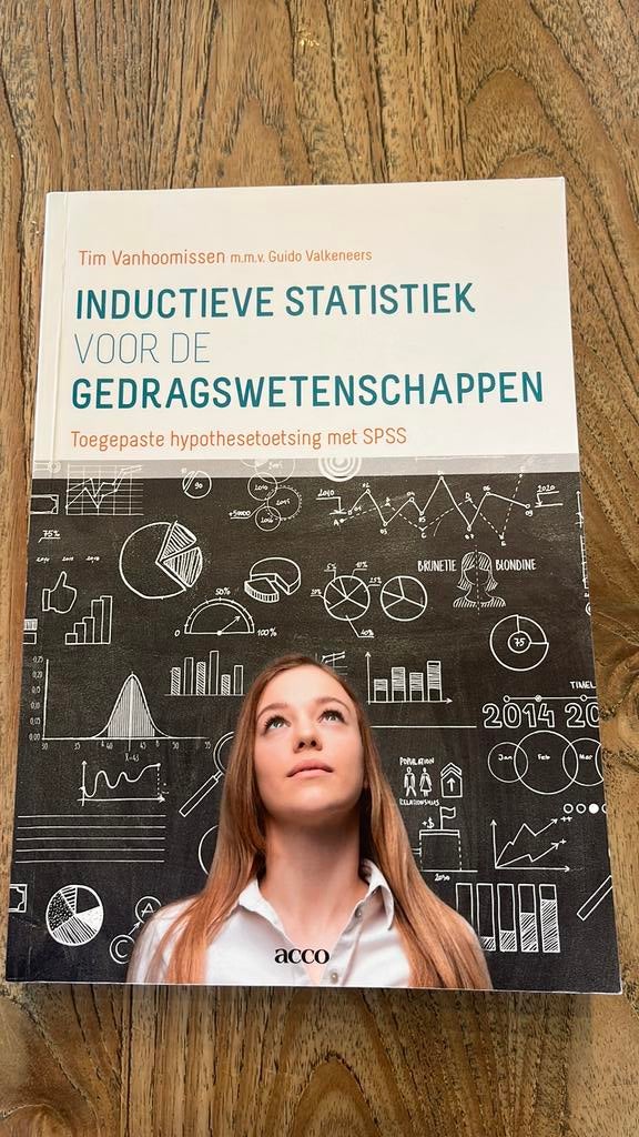 Inductieve statistiek voor de gedragswetenschappen, Boeken, Ophalen of Verzenden, Tim Vanhoomissen; Guido Valkeneers