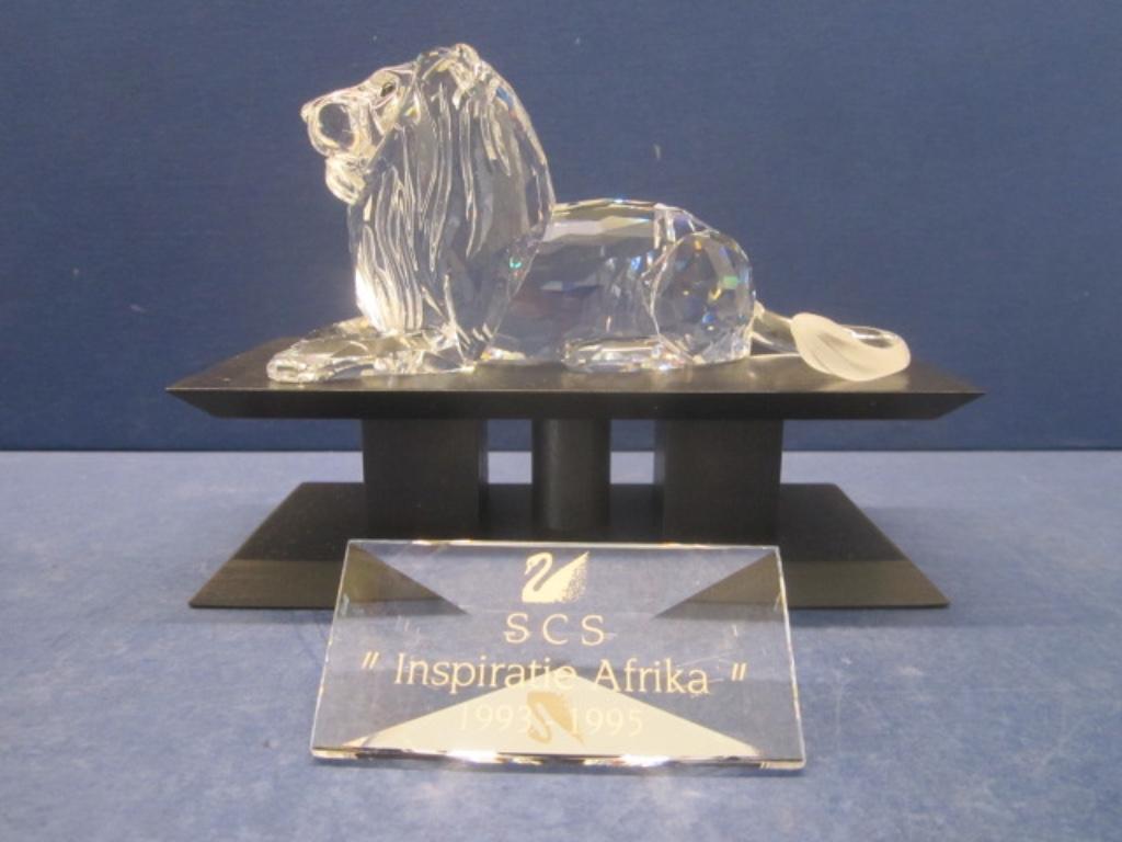 Swarovski SCS 1995 Jaarlijkse Editie Leeuw kompleet., Ophalen of Verzenden, Nieuw, Figuurtje