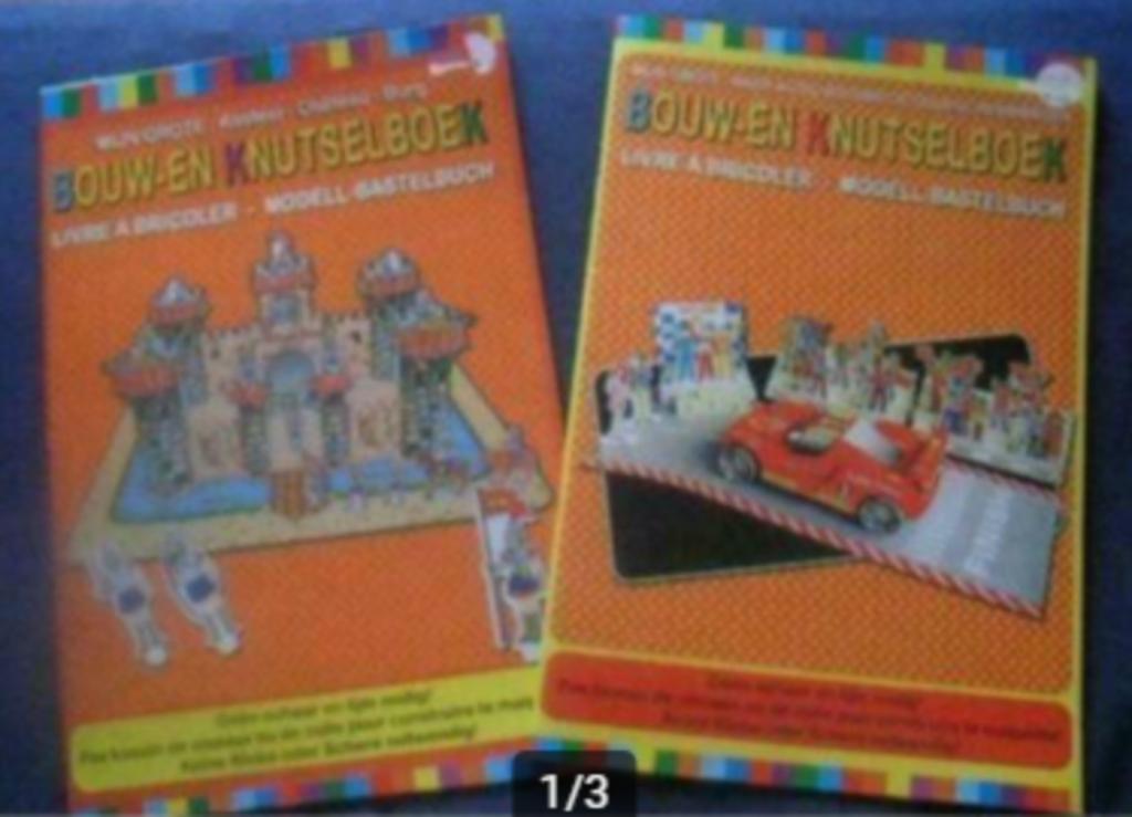 bouw en knutselboek kasteel + raceauto, Ophalen of Verzenden