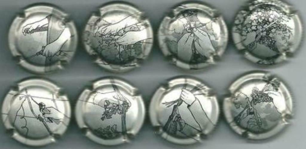 Champagne capsules - Generieken 861 fond argent (G 861a), Envoi, Comme neuf