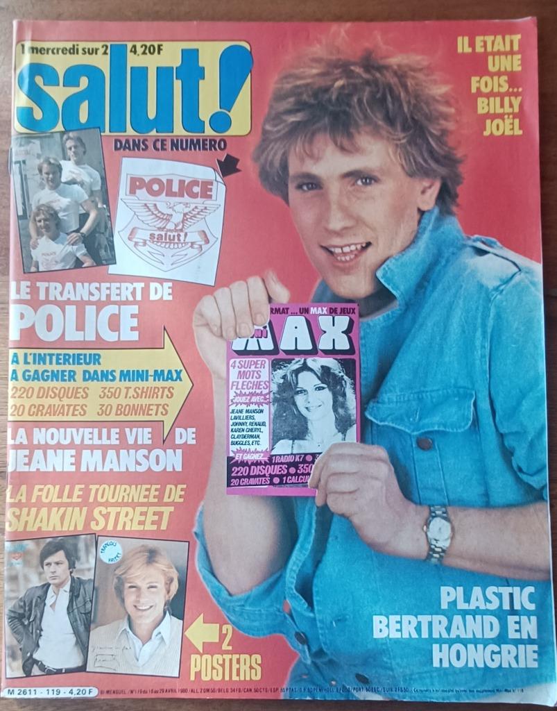 SALUT ! /1980/ Plastic Bertrand/ Alain Delon/The Police/, Enlèvement ou Envoi, Journal ou Magazine