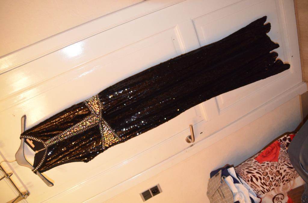 Zwart mouwloos gala- feestkleed, Robe de gala, Taille 36 (S), Comme neuf, Enlèvement