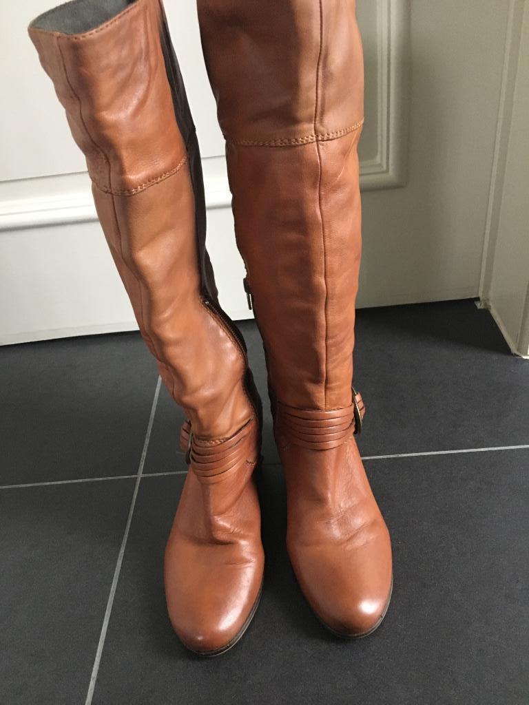 Laarzen SPM cognac maat 38, Kleding | Dames, Schoenen, Hoge laarzen, Ophalen of Verzenden, Zo goed als nieuw, Bruin