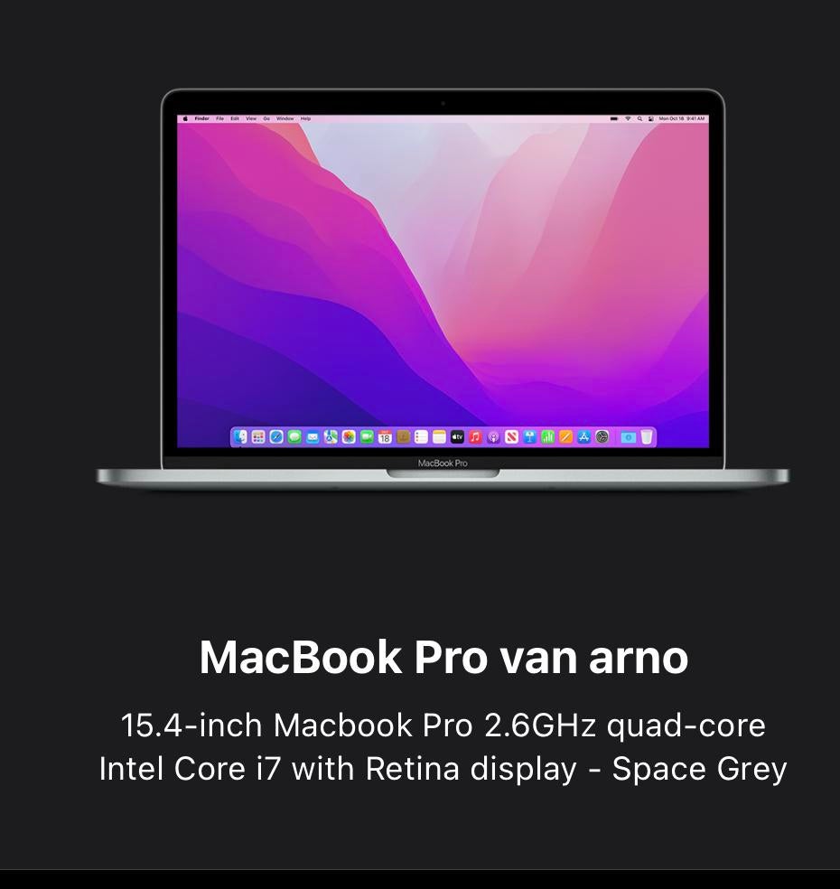 MacBook Pro 15inch + toetsenbord en magic mouse, Ophalen, Zo goed als nieuw, MacBook