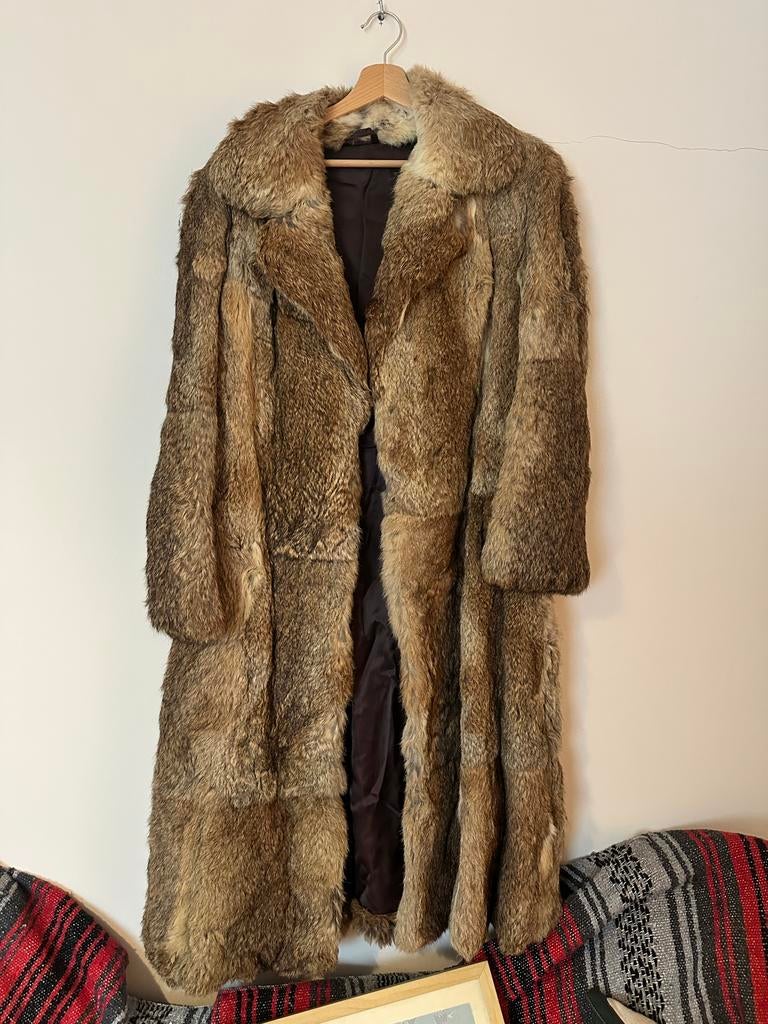 Manteau en fourrure vintage (lapin), Enlèvement, Porté, Taille 38/40 (M)