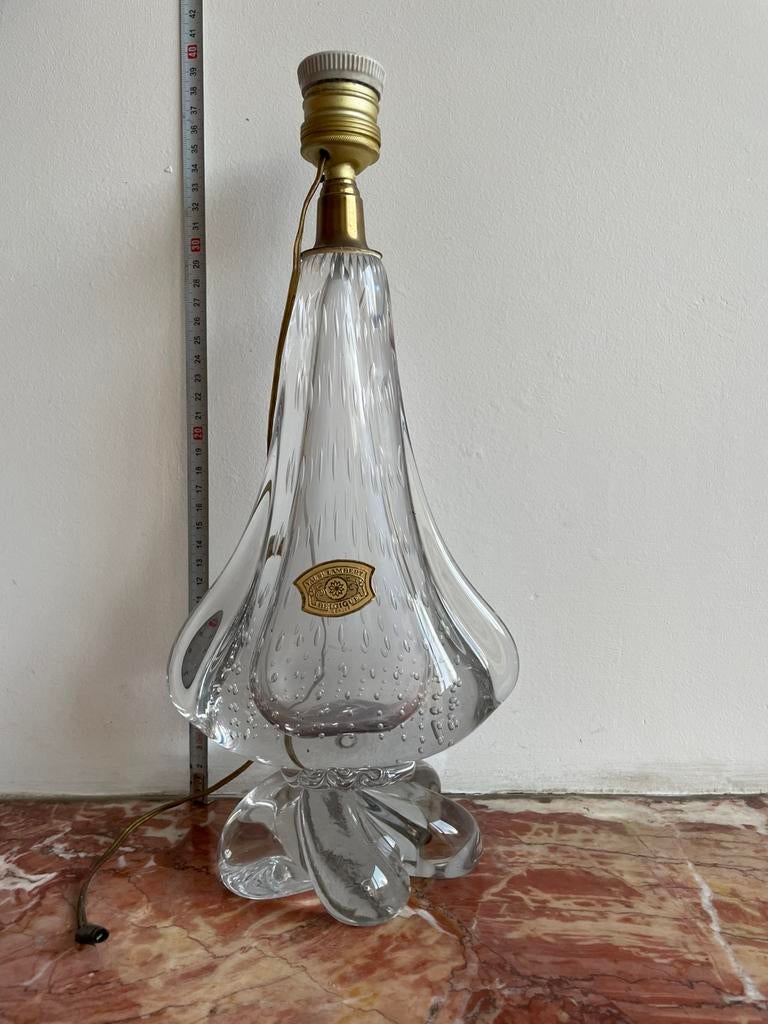 Val Saint Lambert kristallen lampvoet — vintage, Antiek en Kunst, Ophalen