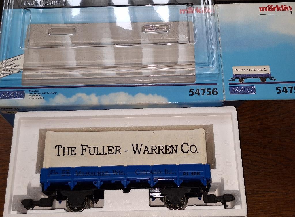 Märklin Maxi 54756 Planwagen "The Fuller-warren Co.", Hobby en Vrije tijd, Ophalen of Verzenden, Zo goed als nieuw, Wagon, Märklin