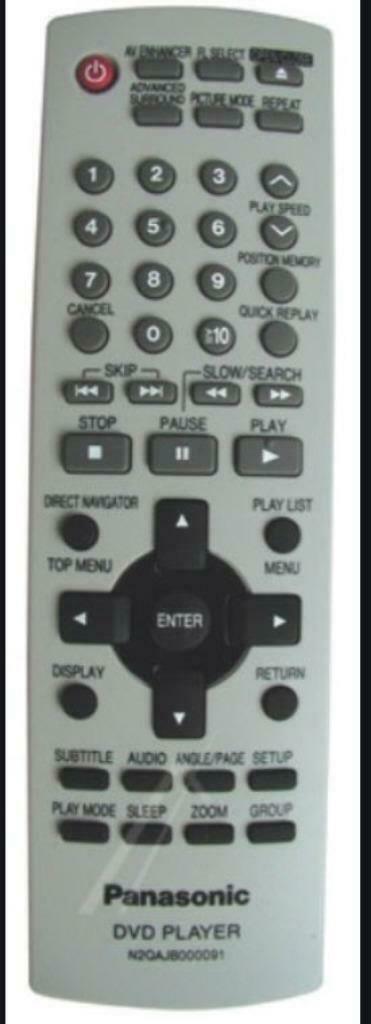 Afstandsbediening Panasonic N2QAYB000091, Ophalen of Verzenden, Gebruikt, Dvd-speler, Panasonic